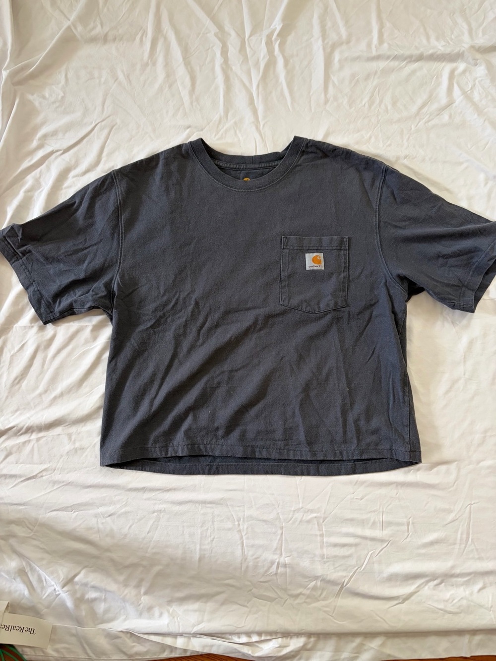 Carhartt Cropped Grey Short-Sleeve Pocket Tee